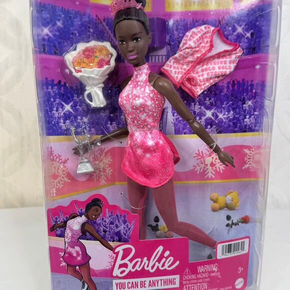 Mattel Barbie You Can Be Anything African American Ice Skater - Picture 2 of 6